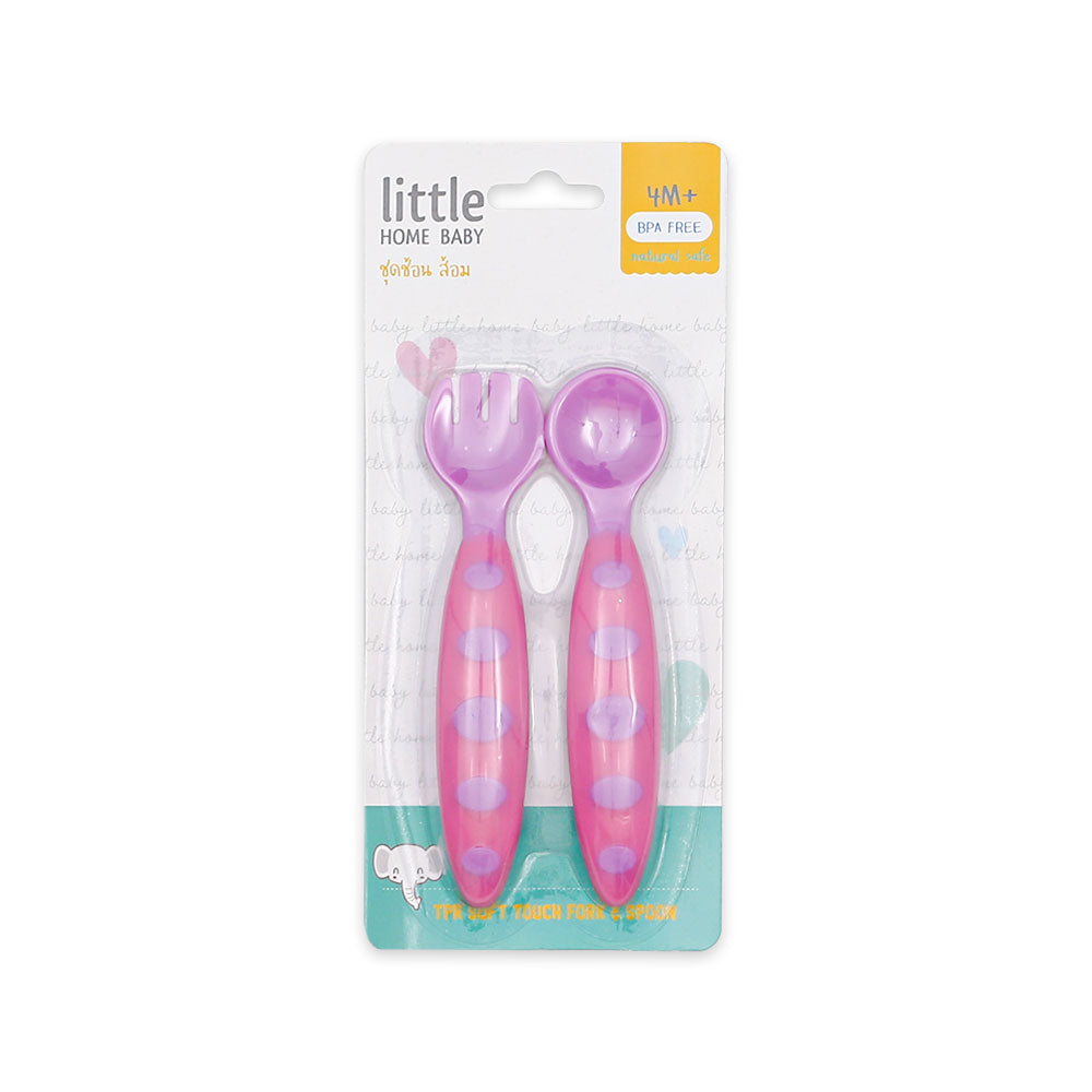 SPOON & FORK SET PINK