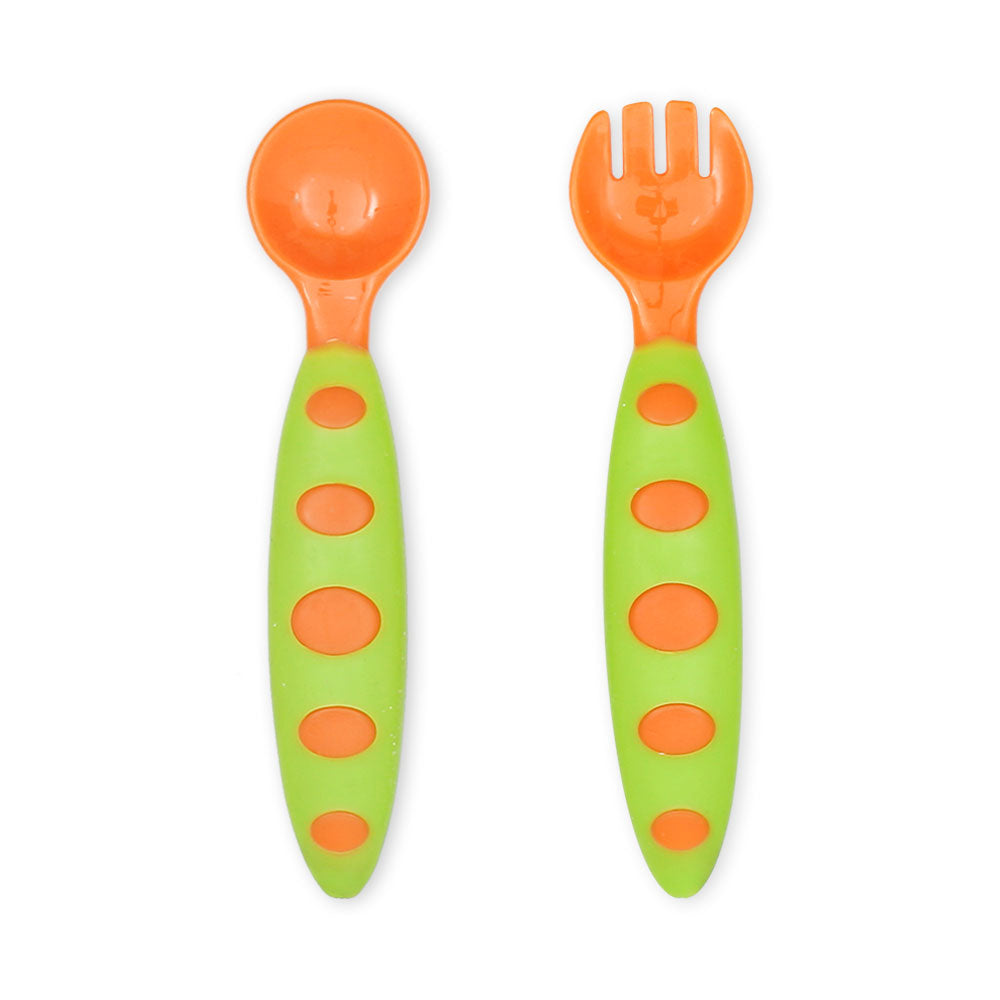 SPOON & FORK SET GREEN