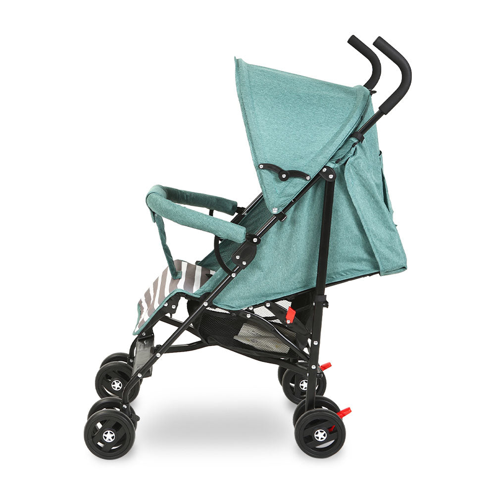 BABY BUGGY TEA GREEN STRIPES