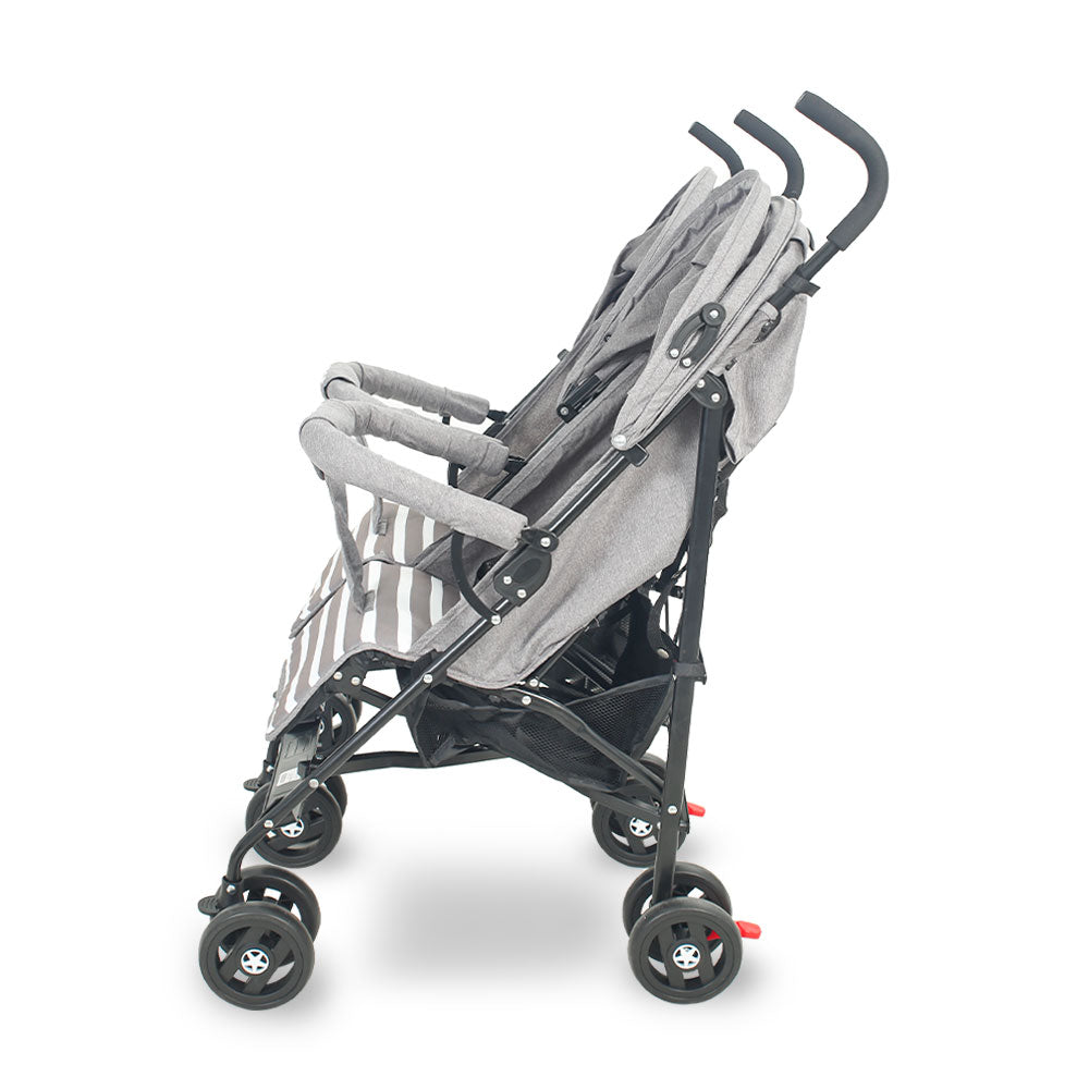 BUGGY FOR TWINS GREY