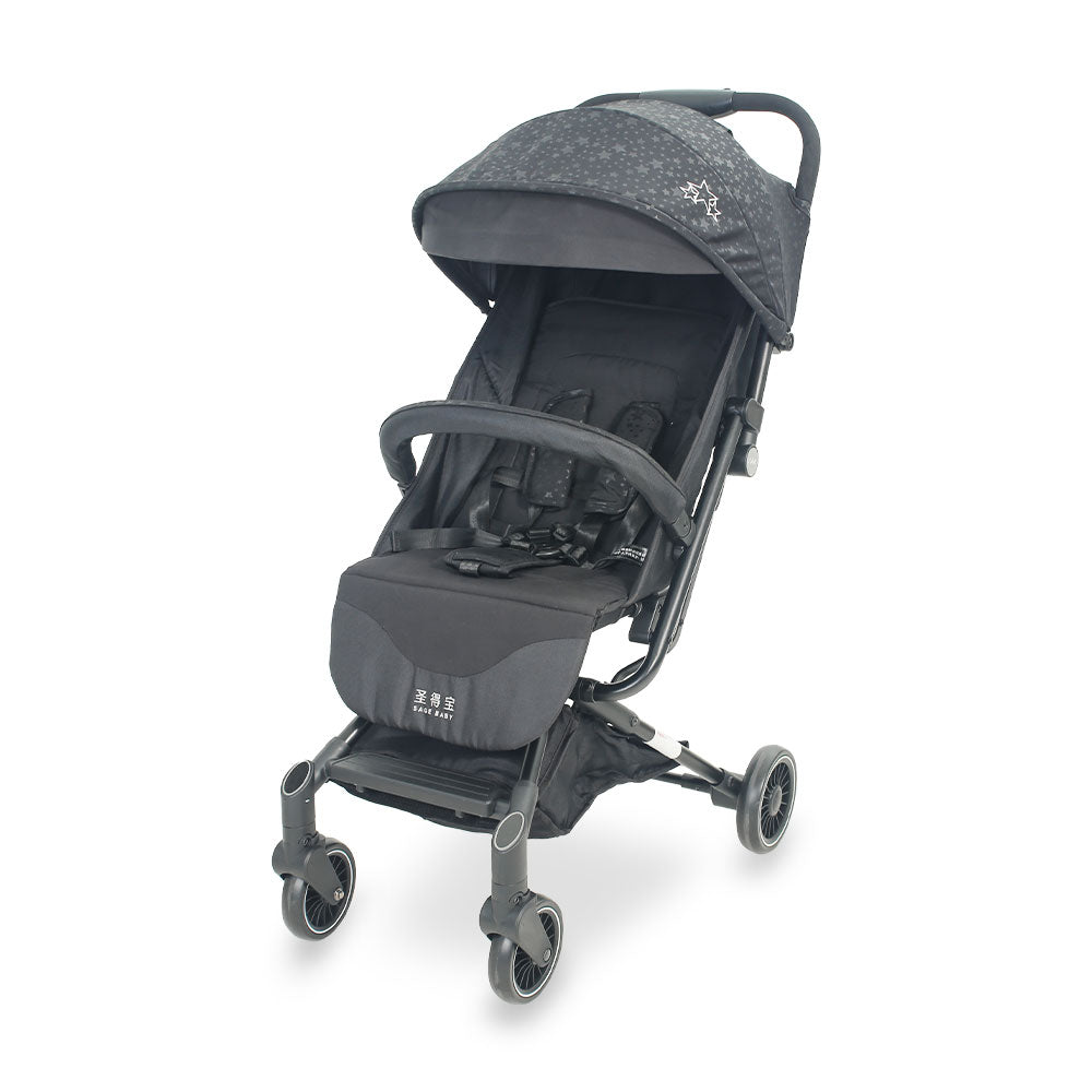 BABY STROLLER BLACK STARS