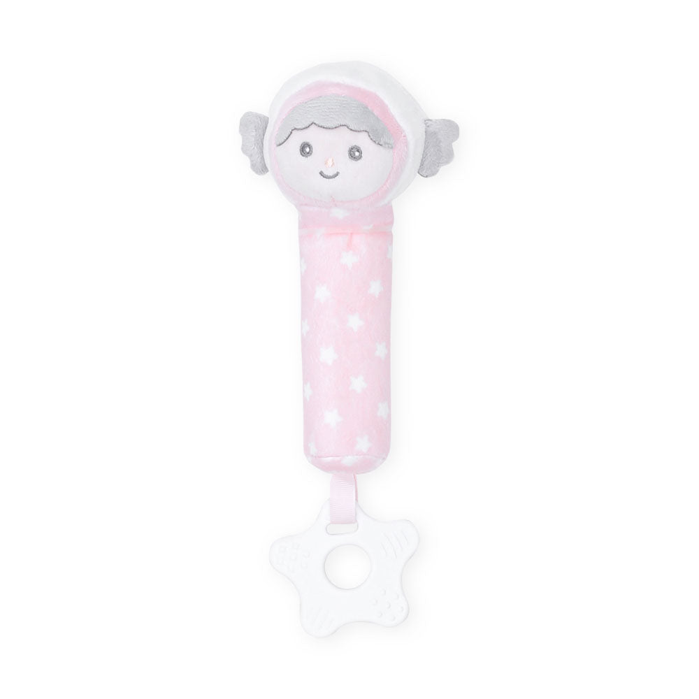 STUFF TOY PINK ASTRONAUT GIRL SQUEAKER