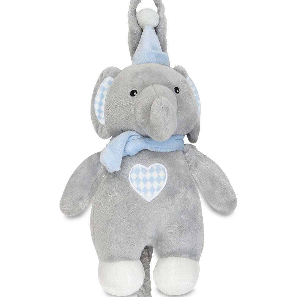 STUFF TOY GREY BABY ELEPHANT MUSIC PLUSH