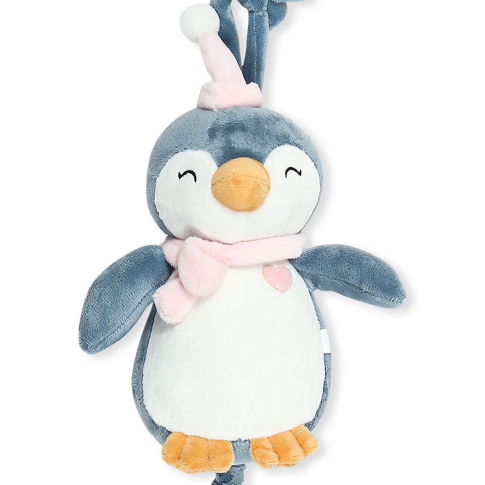 STUFF TOY BLUE PENGUIN MUSIC PULL
