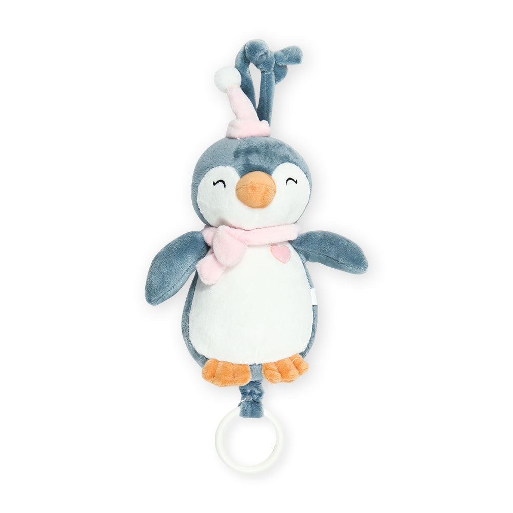 STUFF TOY BLUE PENGUIN MUSIC PULL