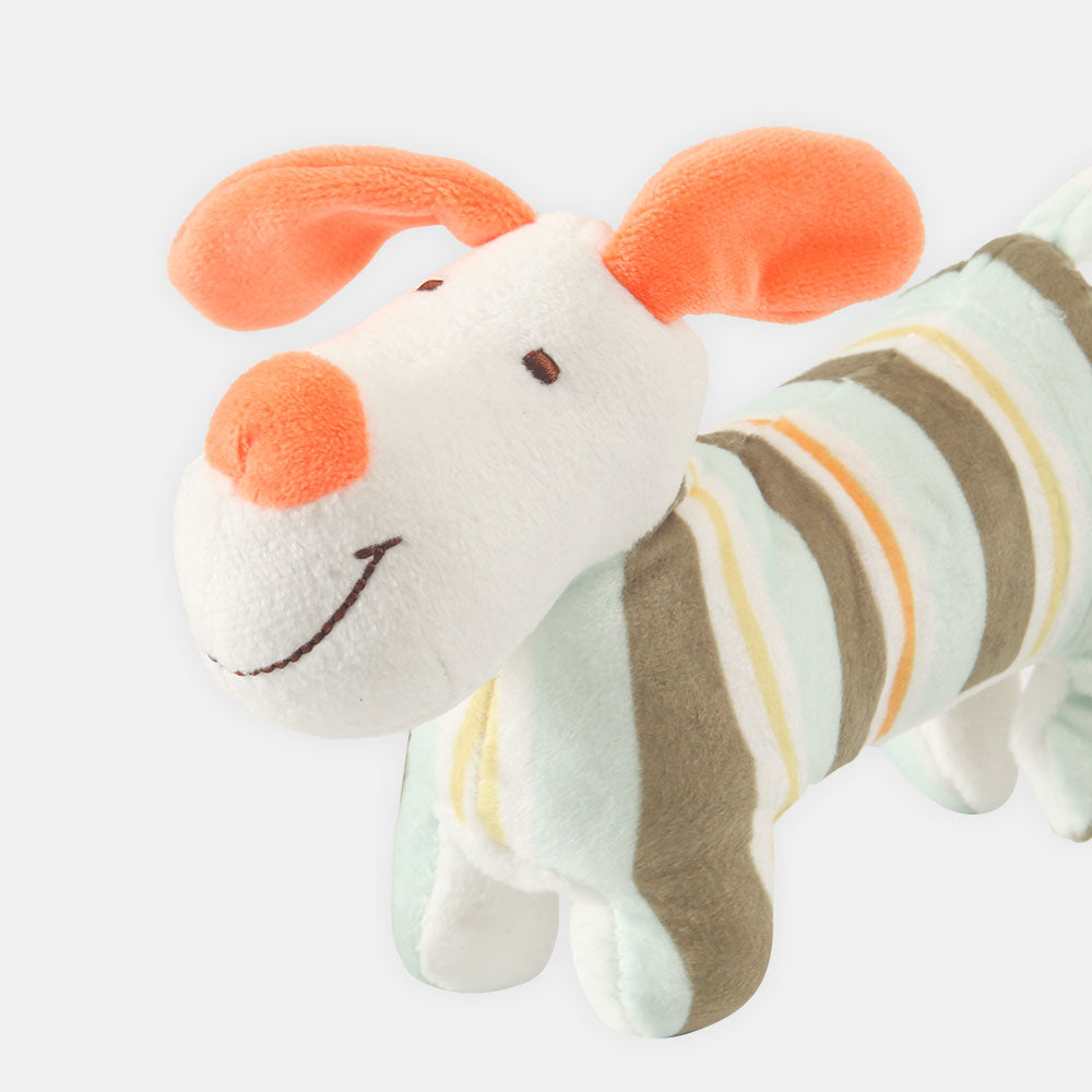 STUFF TOY GREEN MUSICAL DOG