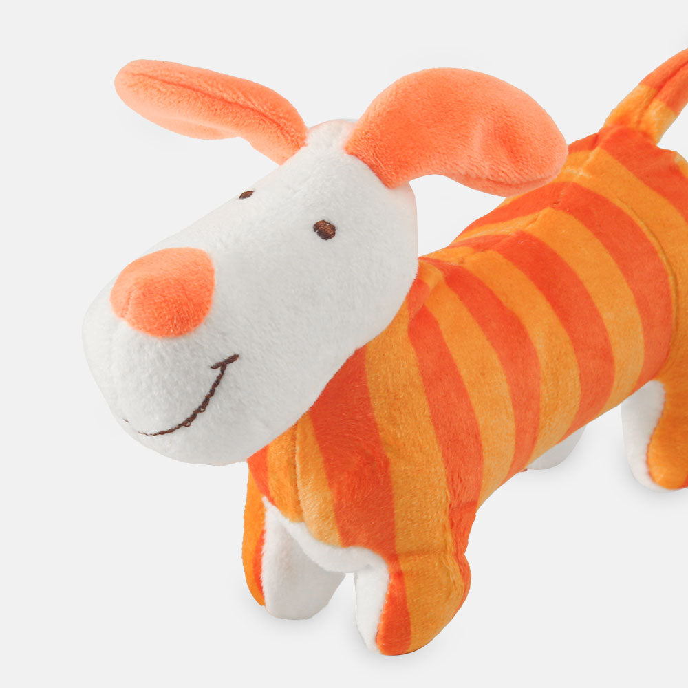 STUFF TOY ORANGE MUSICAL DOG