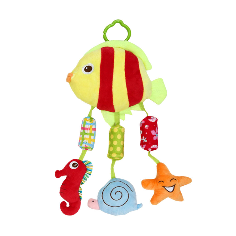 STUFF TOY YELLOW FISHY PLUSH RATTLING