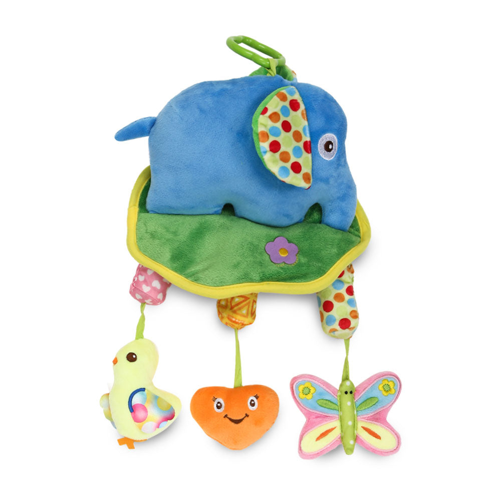 STUFF TOY BLUE JUMBO THE ELEPHANT PLUSH RATTLING