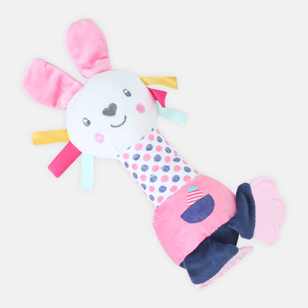 STUFF TOY COLOURFUL RABBIT PLUSH RATTLE