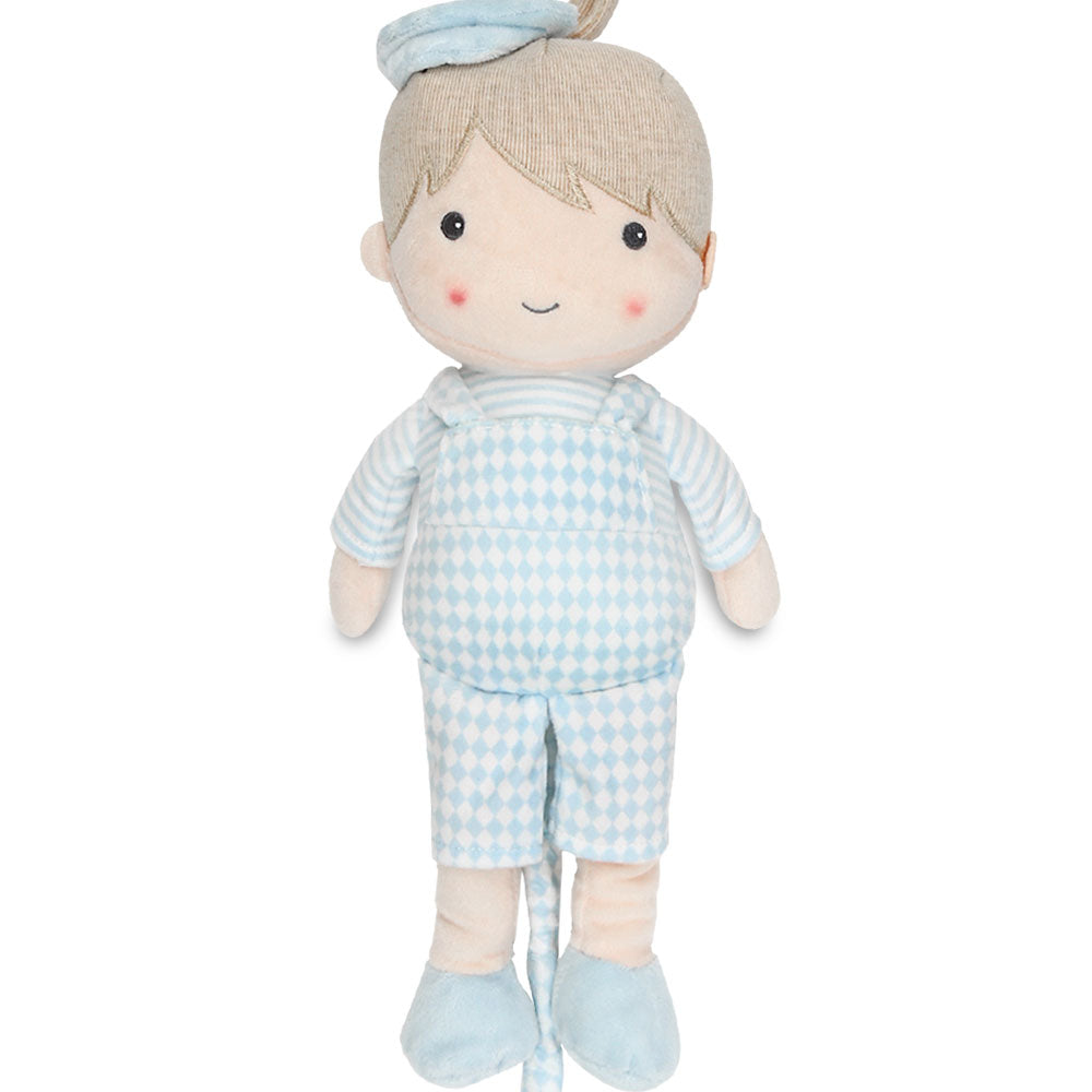 STUFF TOY BLUE HANDSOME LITTLE BOY MUSIC PLUSH