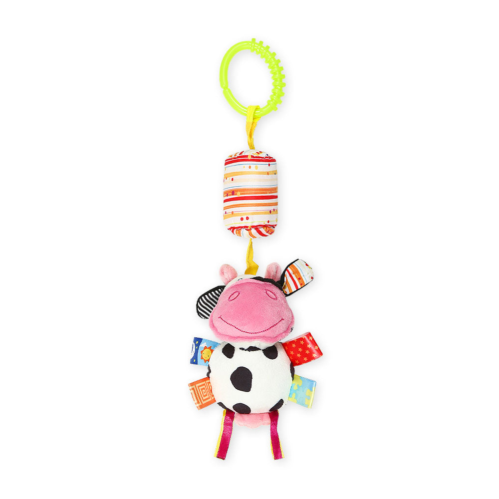 STUFF TOY WHITE COW PLUSH BELL