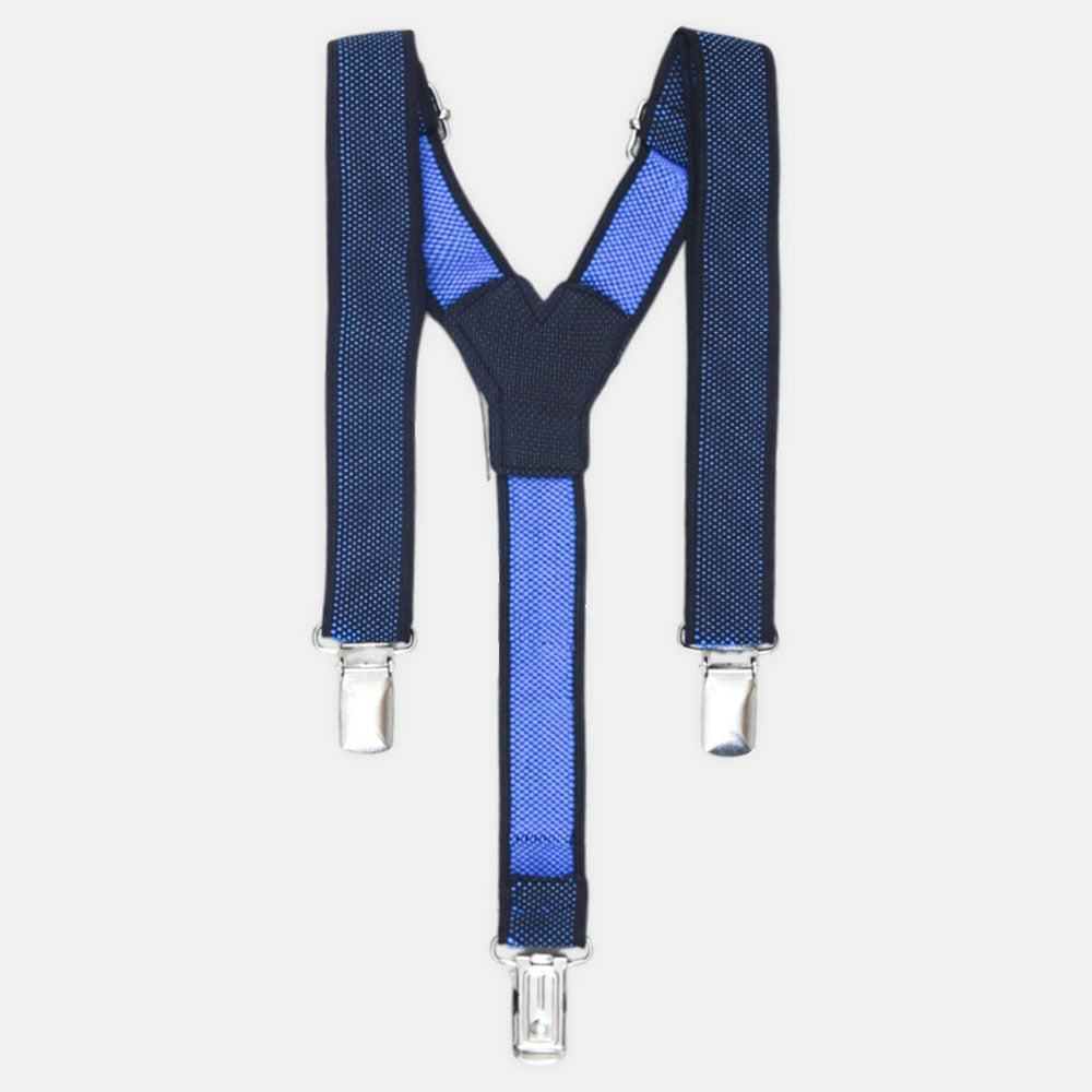 SUSPENDER WITH BOW BLUE