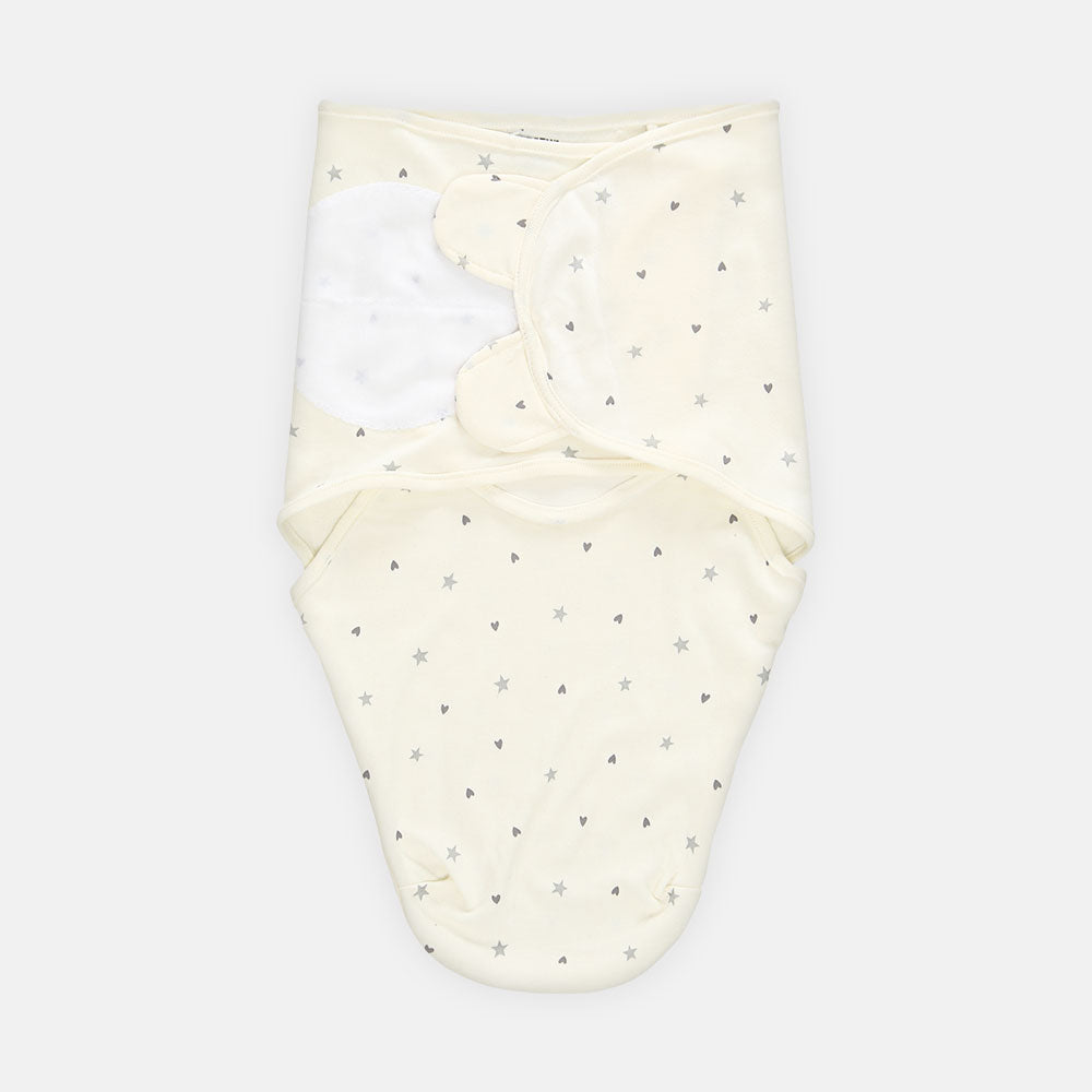 SWADDLE SHEET GREY HEART JERSEY