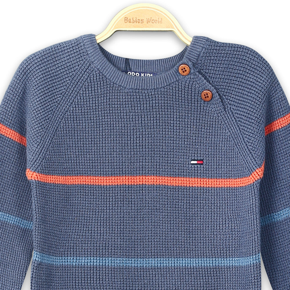 BOY SWEATER / SWEAT T-SHIRT BLUE CROCHET TOMMY HILFIGER