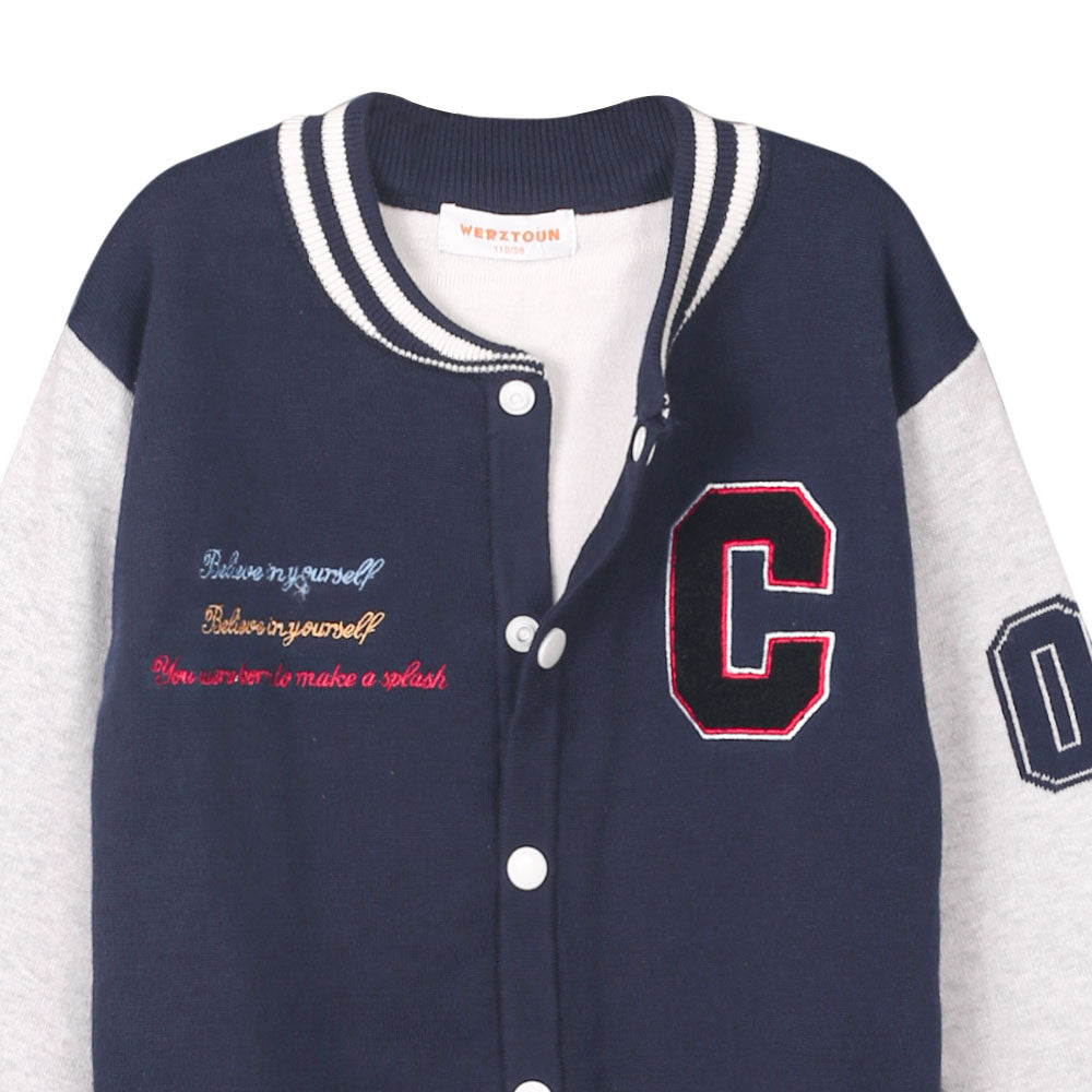 BOY JACKET NAVY BELIEVE YOURSELF KNITTED