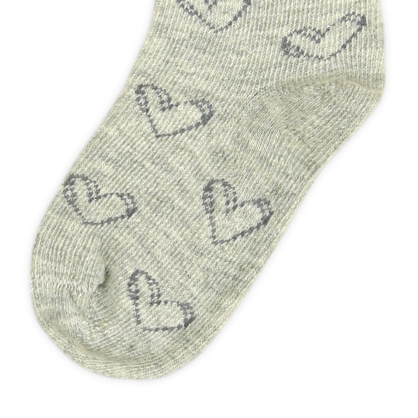 GREY MOTIF ANKLE GIRL SOCKS PK-2