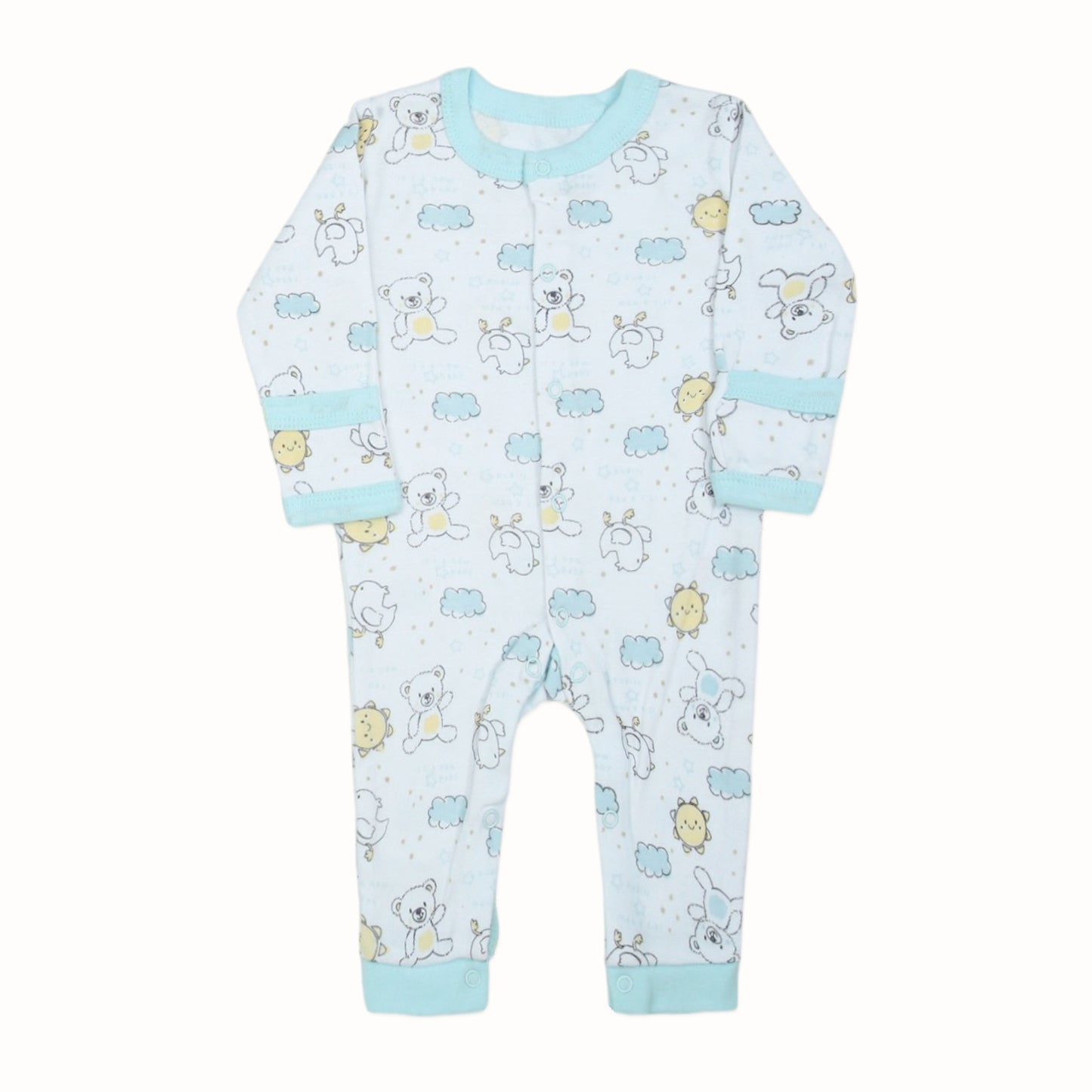 CUTE CRITTER 5-PIECE LAYETTE SET (AQUA) BOY