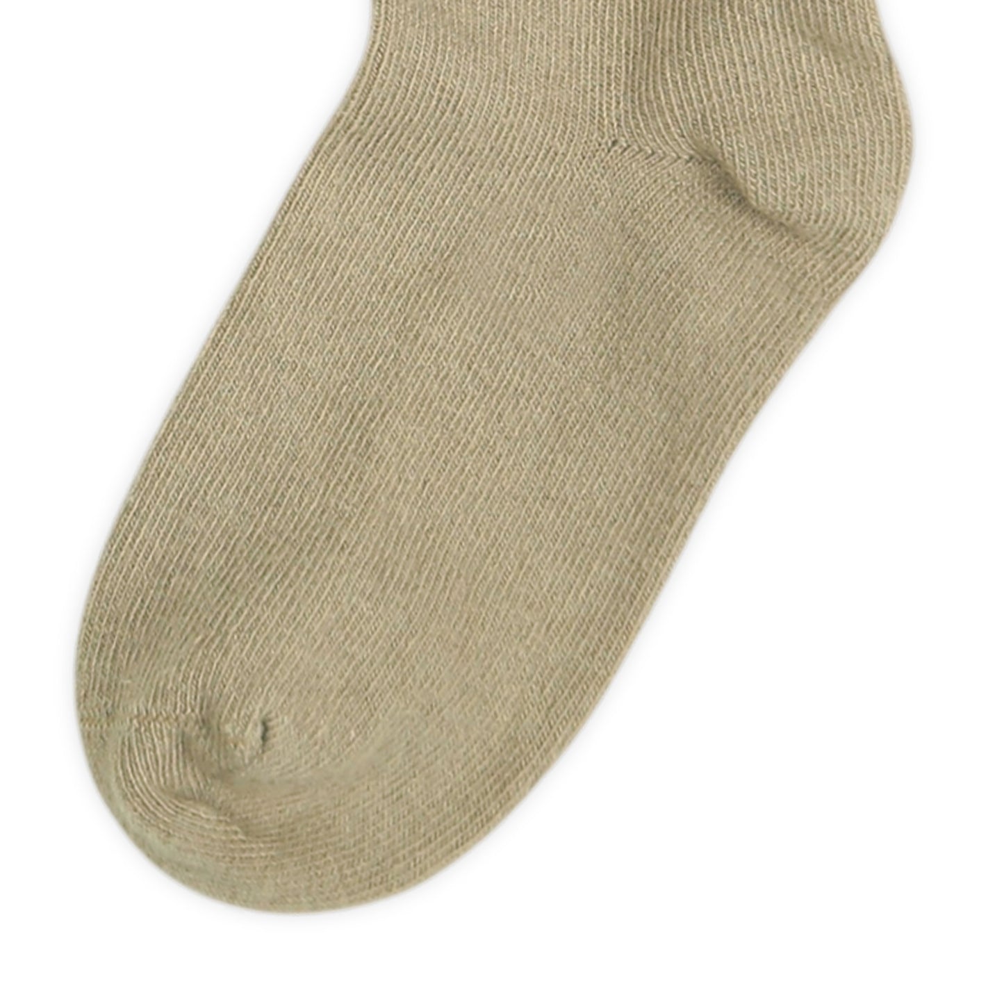 KHAKI HEART-MOTIF GIRL SOCKS