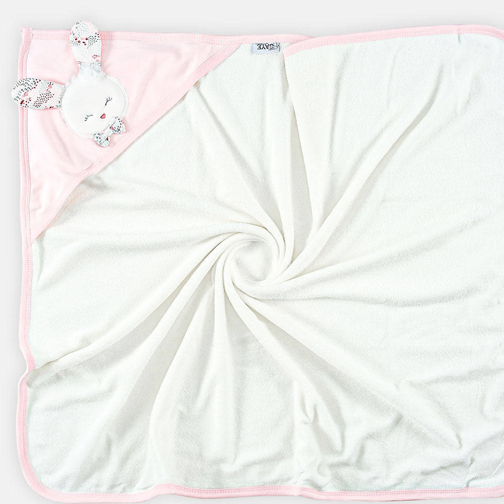 BATH TOWEL PINK / WHITE