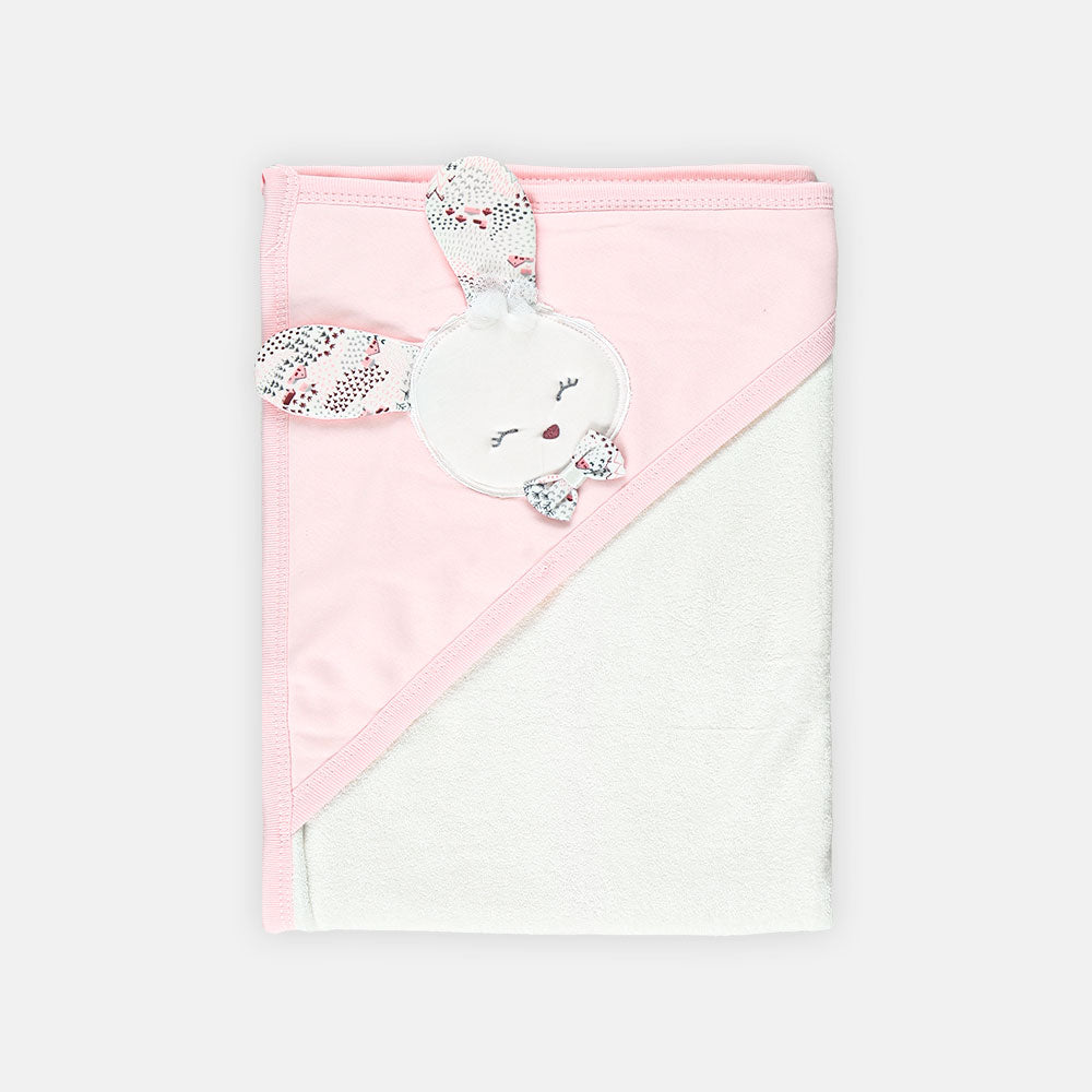 BATH TOWEL PINK / WHITE