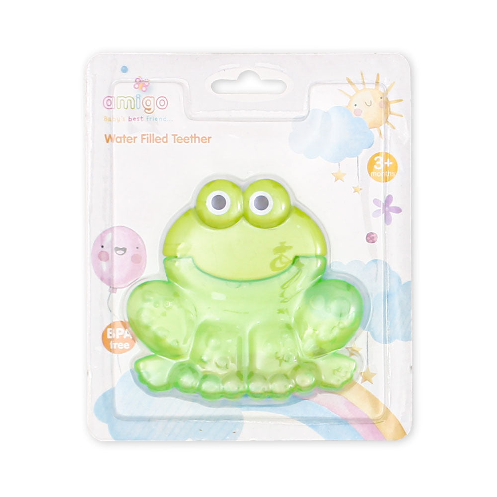 TEETHER GREEN FROG WATER FILLED