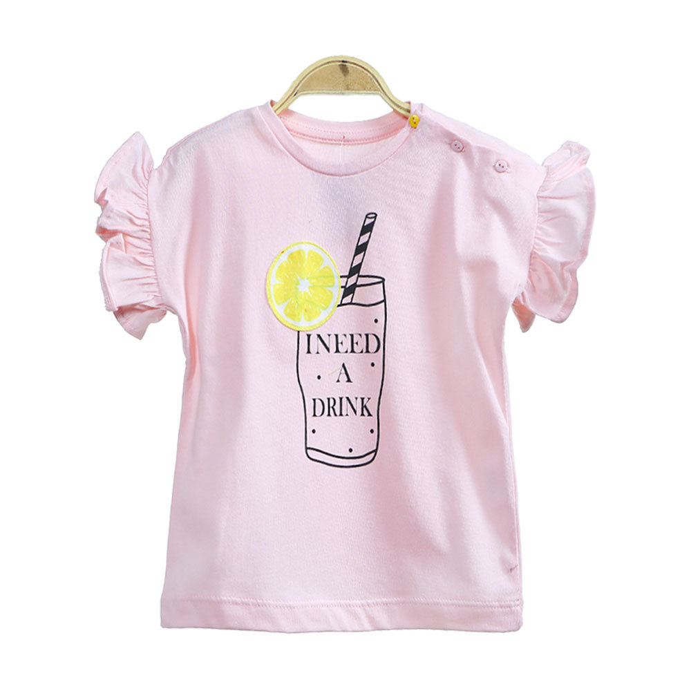 GIRL T-SHIRT PASTEL PINK LEMONADE