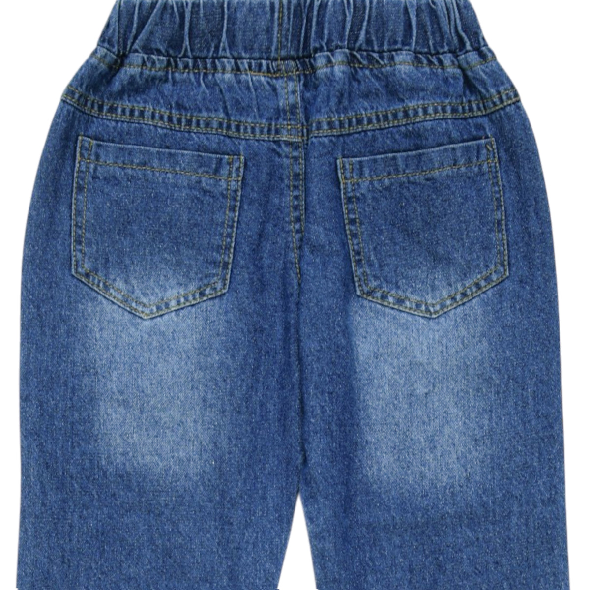 BABY GIRL LIGHT WASH DENIM JEANS WITH BOW ACCENT