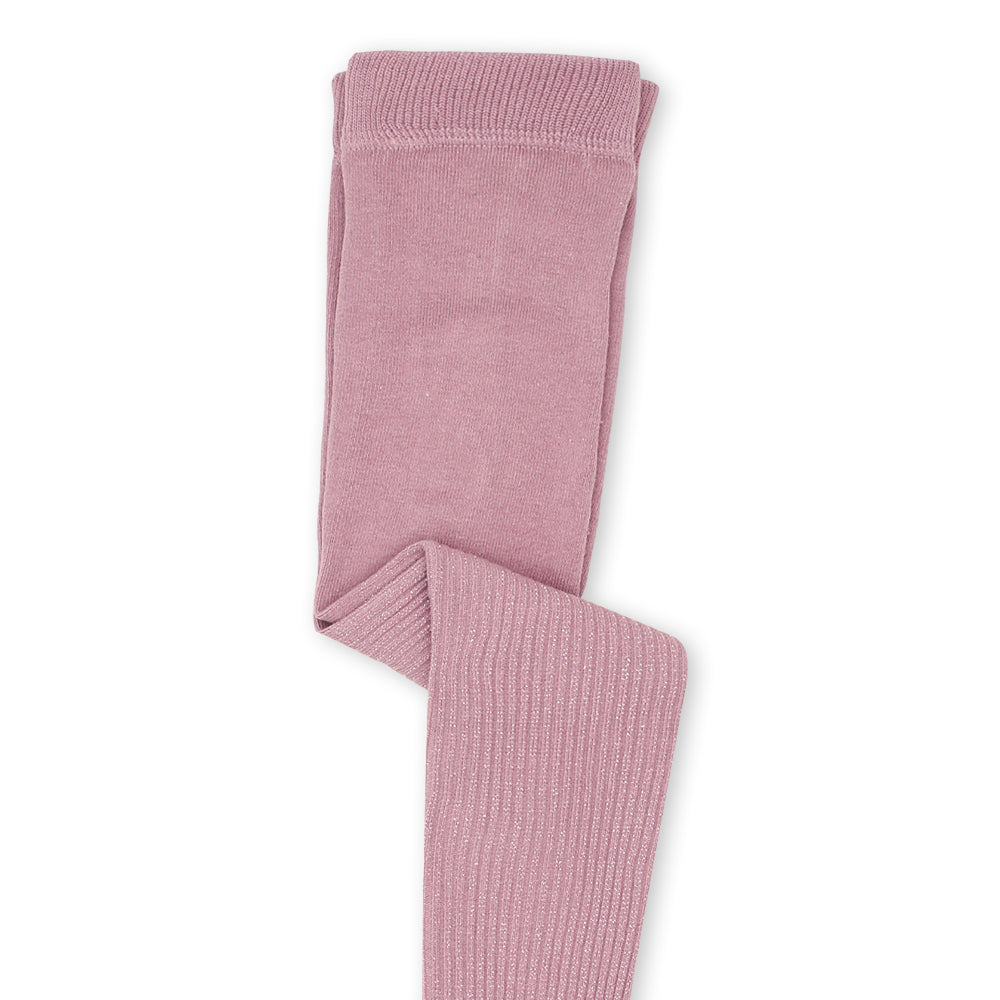 LEGGING W/GLITTER PINK GLITTERY RIBBED