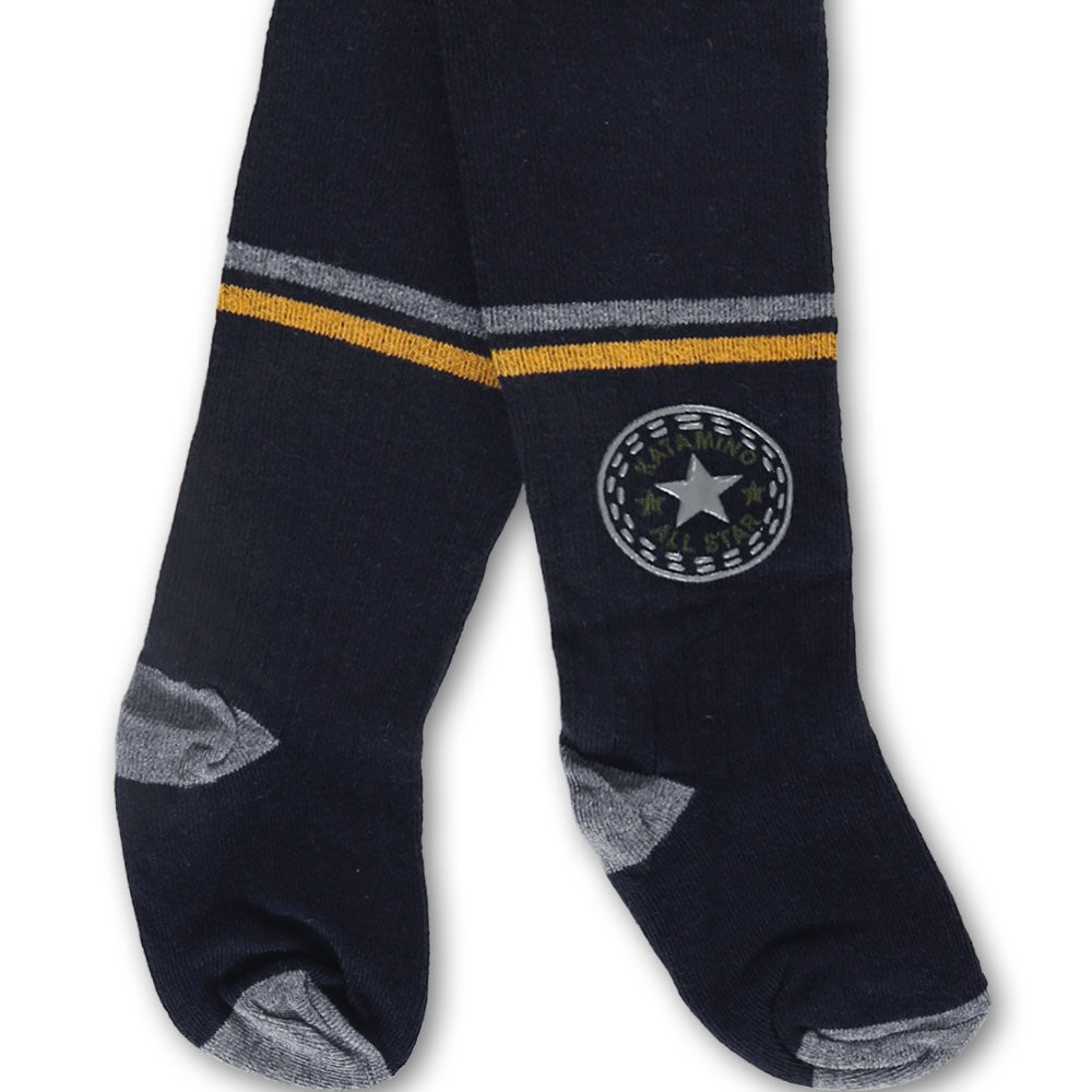 BOY TIGHTS / LEGGINGS NAVY STRIPES ALL STARS
