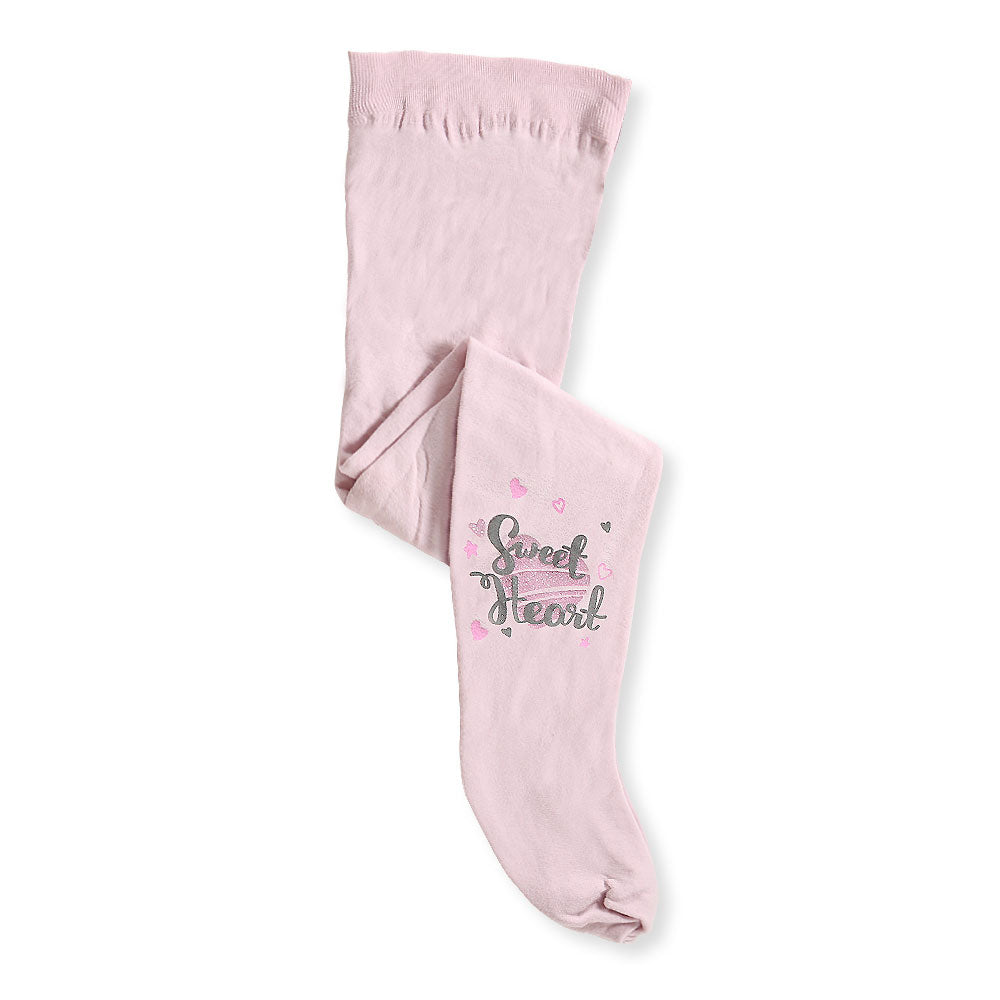 GIRL TIGHTS / LEGGINGS BLUSH PINK GLITTERY SWEET HEART