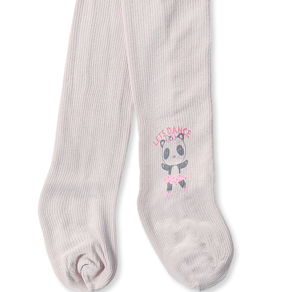 GIRL TIGHTS / LEGGINGS PLASTER BROWN PANDA
