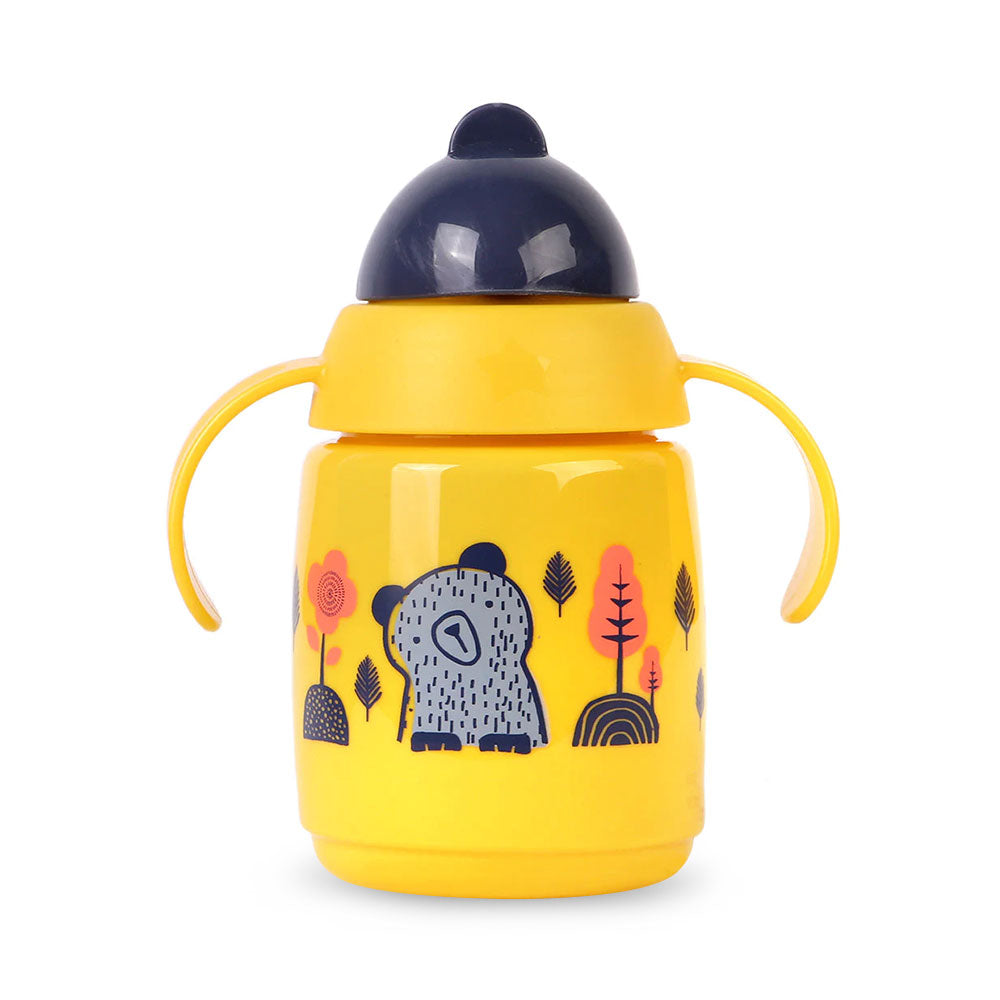 STRAW CUP 300ML YELLOW