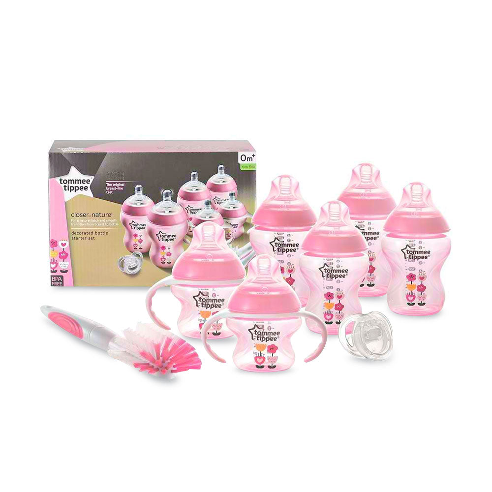 TT DECORATED BOTTLE STARTER SET (PINK)