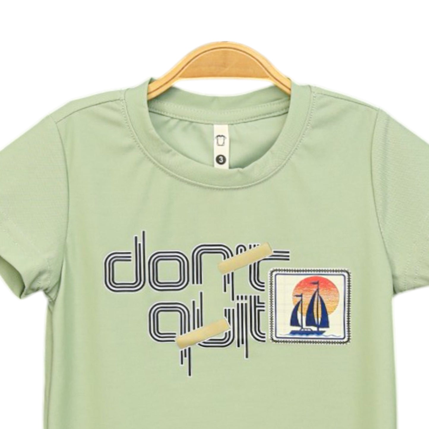 MINT GREEN DON'T QUIT GRAPHIC TEE