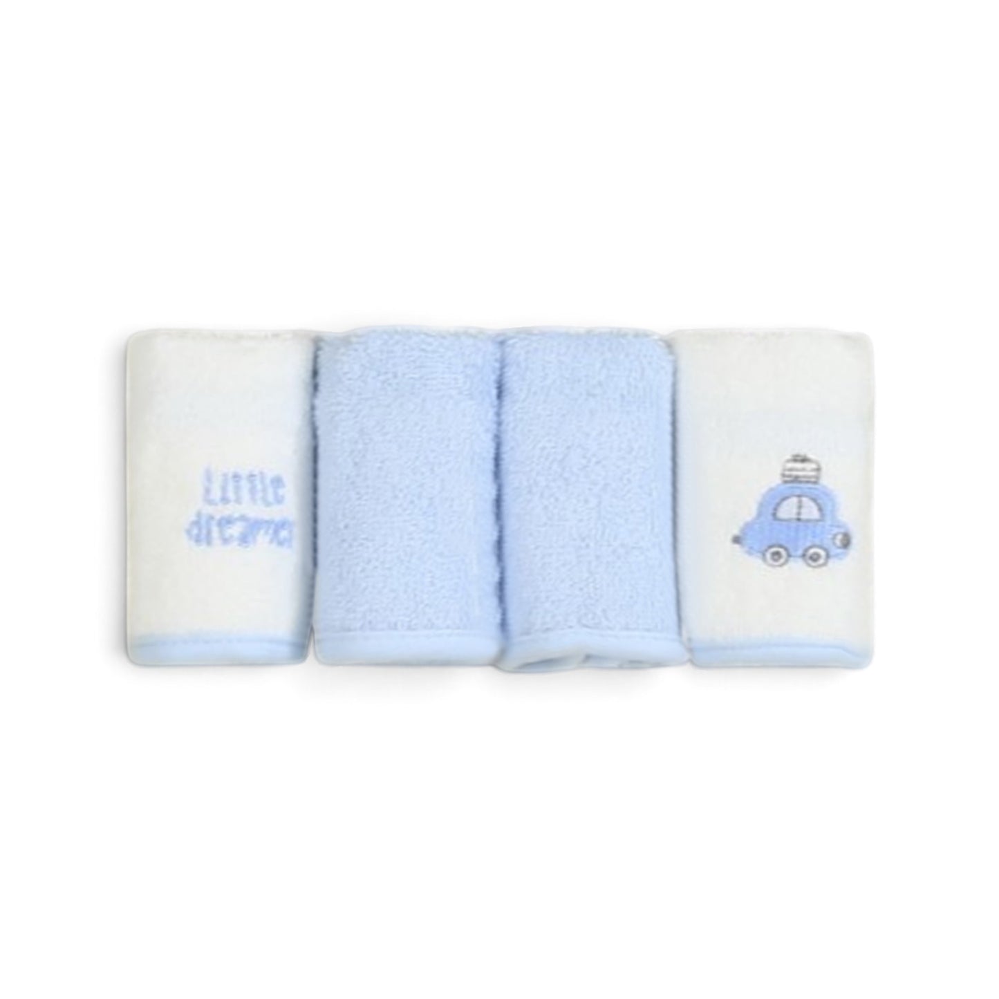 BLUE CAR THEME BATH TOWEL WITH 4 FACE TOWELS