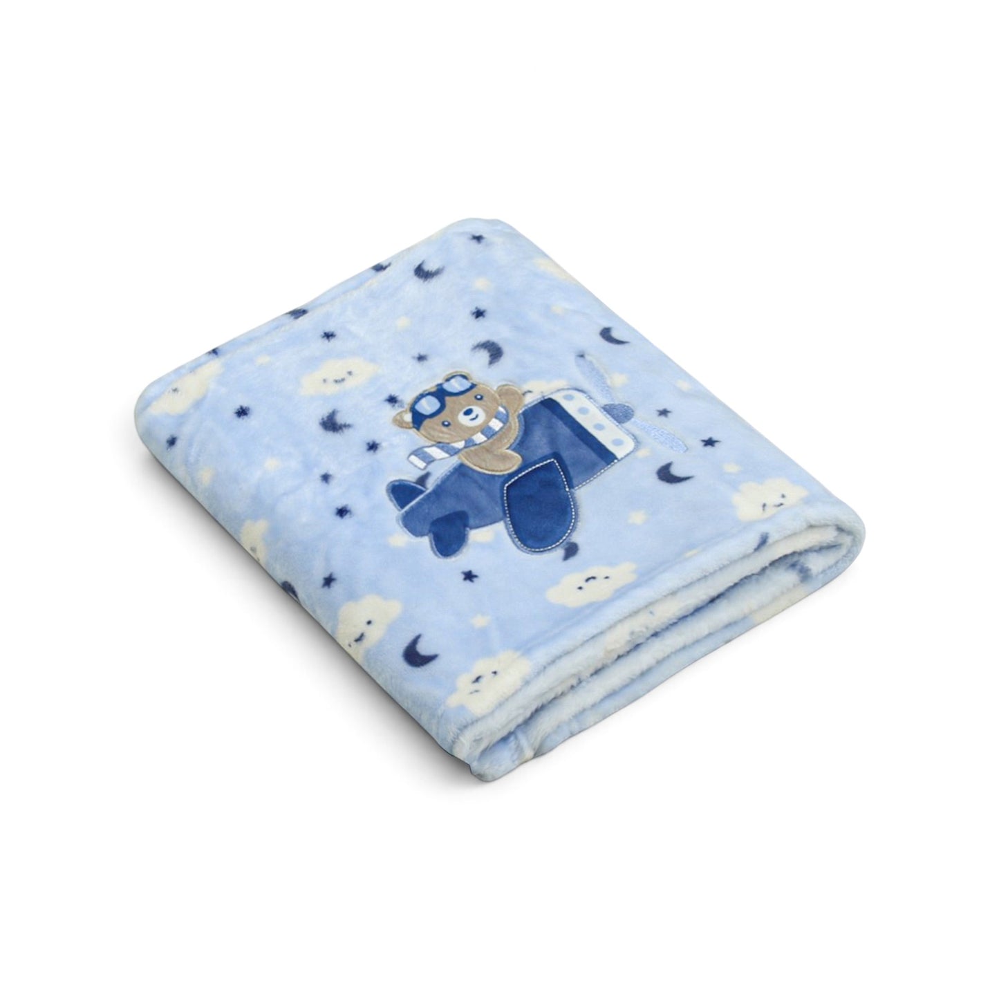 BLUE CLOUD & MOON BLANKET
