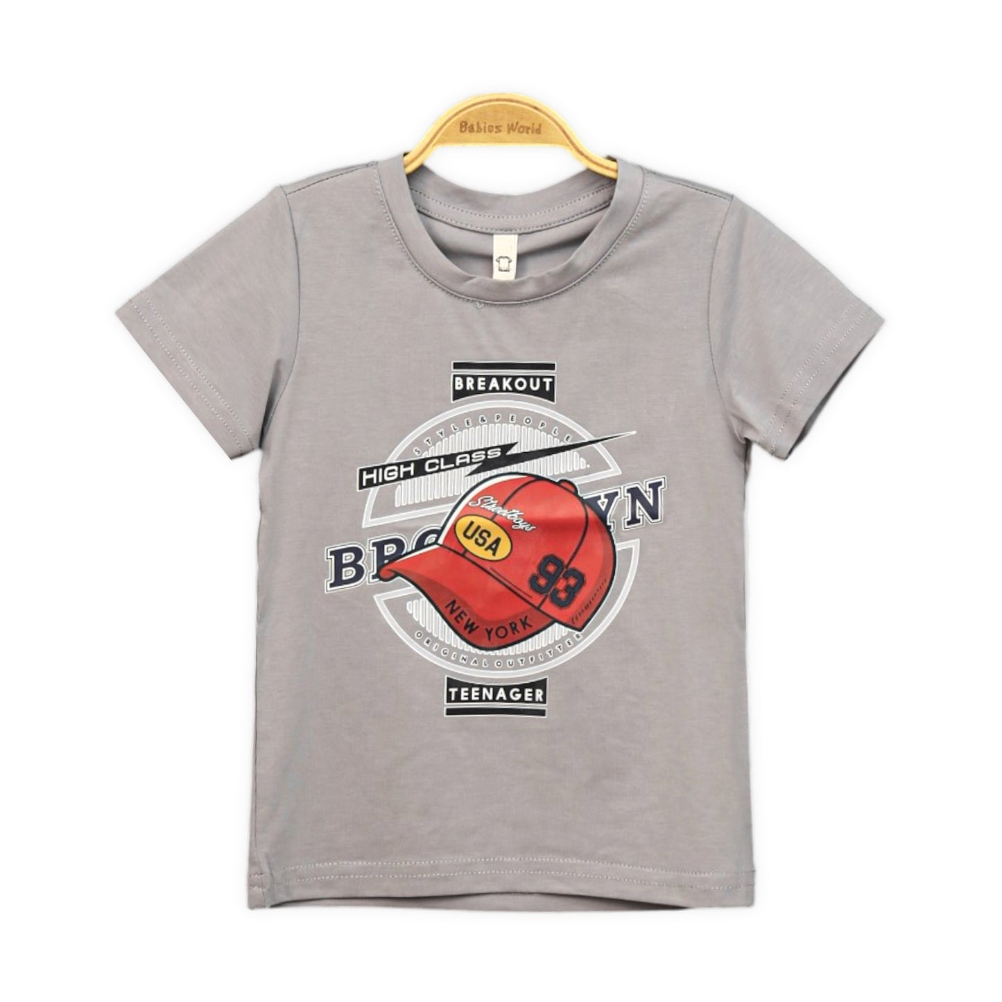 GREY BROOKLYN GRAPHIC TEE