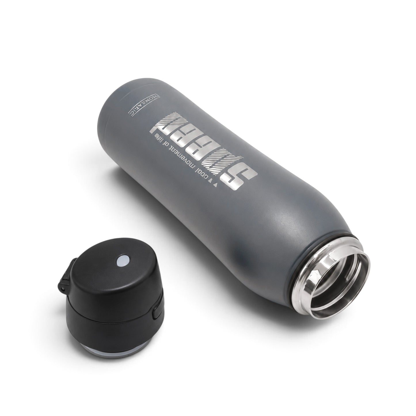 HOMEATIC VACUUM FLASK GREY STEEL WATER BOTTLE 800 ML