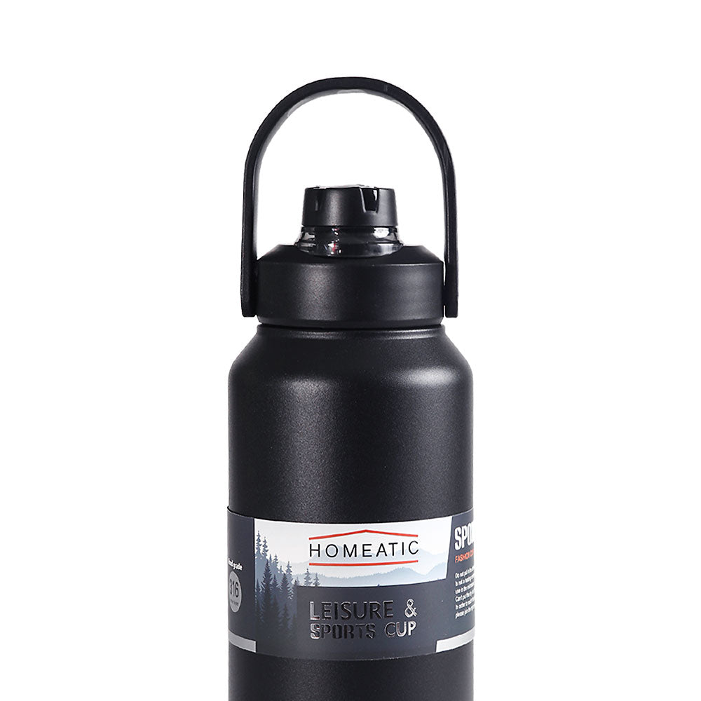 STEEL WATER BOTTLE 1300 ML - MATTE BLACK