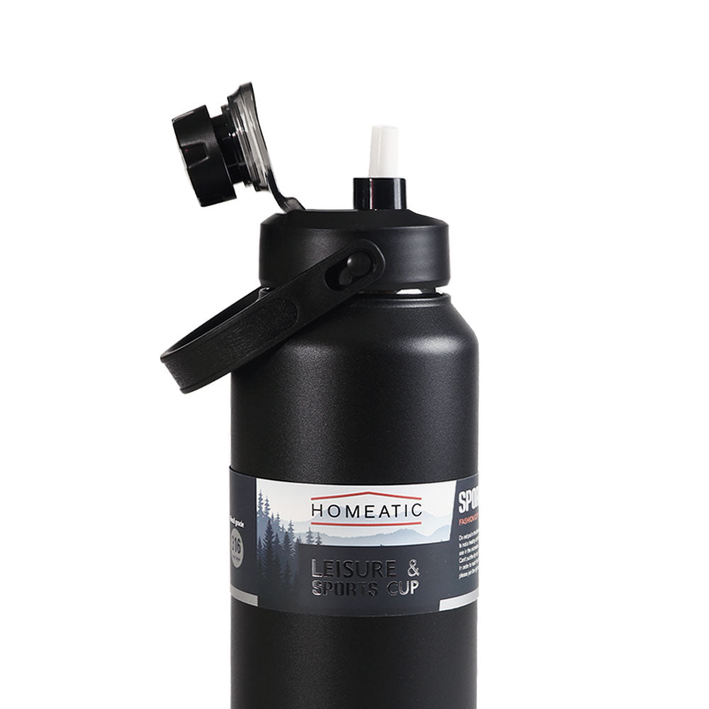 STEEL WATER BOTTLE 1300 ML - MATTE BLACK