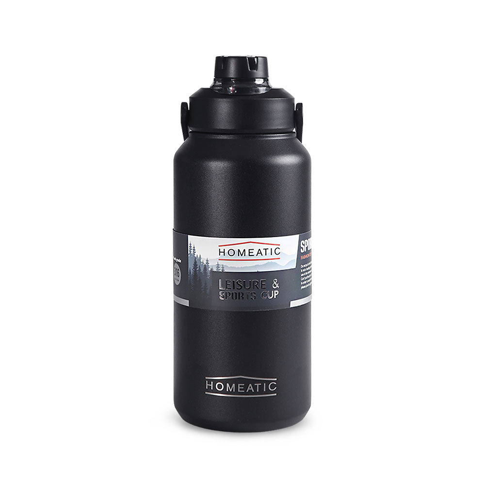 STEEL WATER BOTTLE 1300 ML - MATTE BLACK
