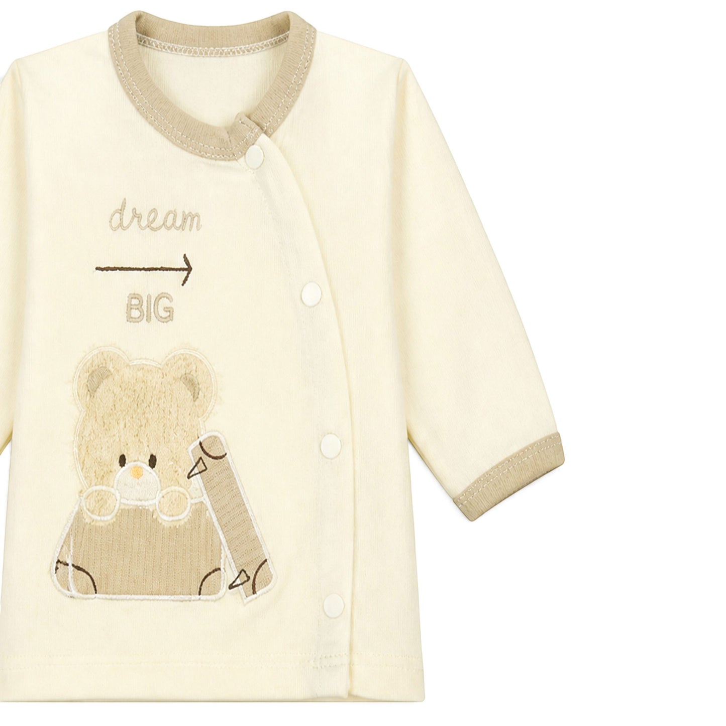 CREAM AND BEIGE "DREAM BIG" BEAR BABY BOY GIFT SET