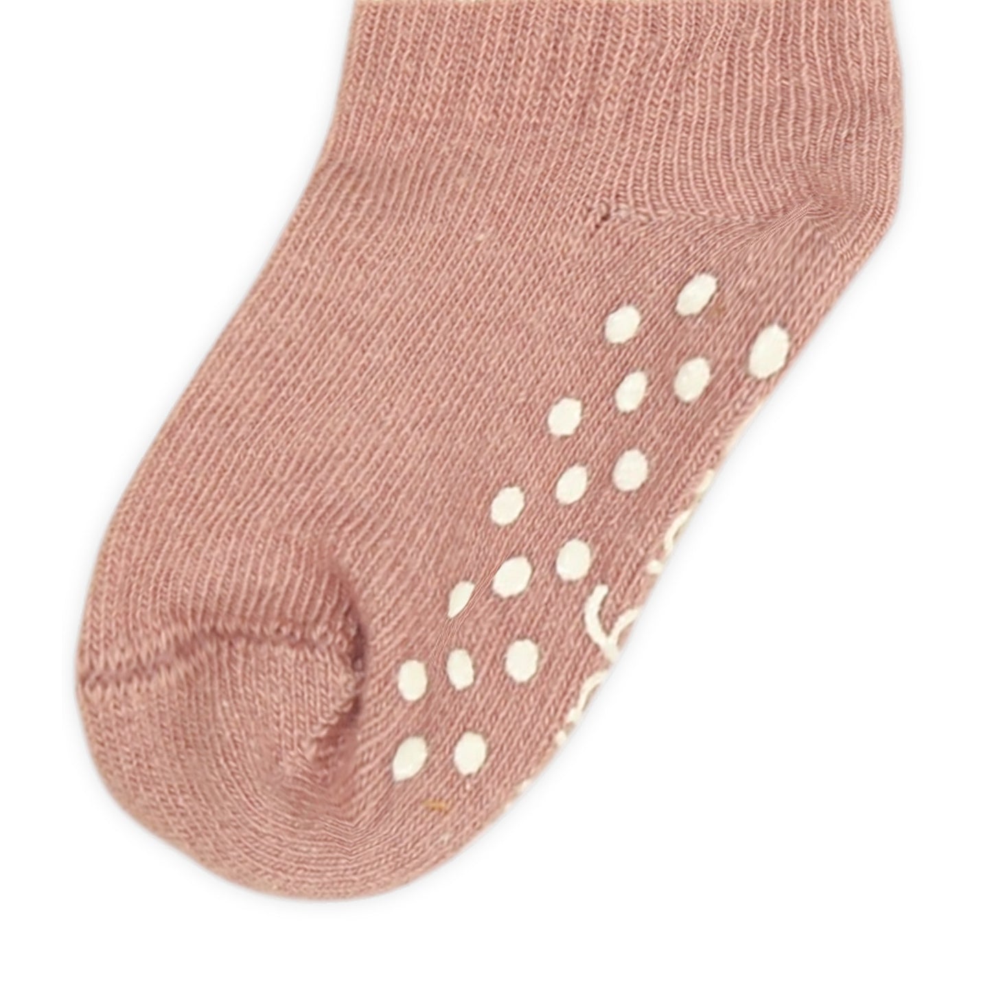 PINK & WHITE ANTI-SLIP ANKLE GIRL SOCKS PK-2