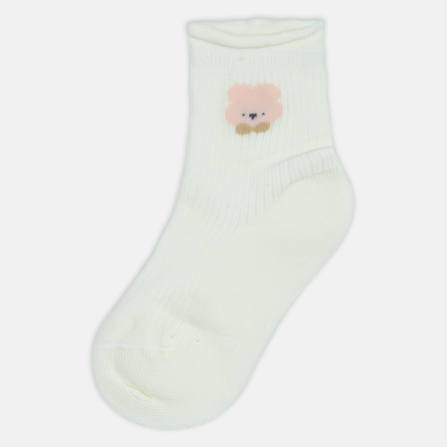 GIRL SOCKS CREAM BEAR PAW
