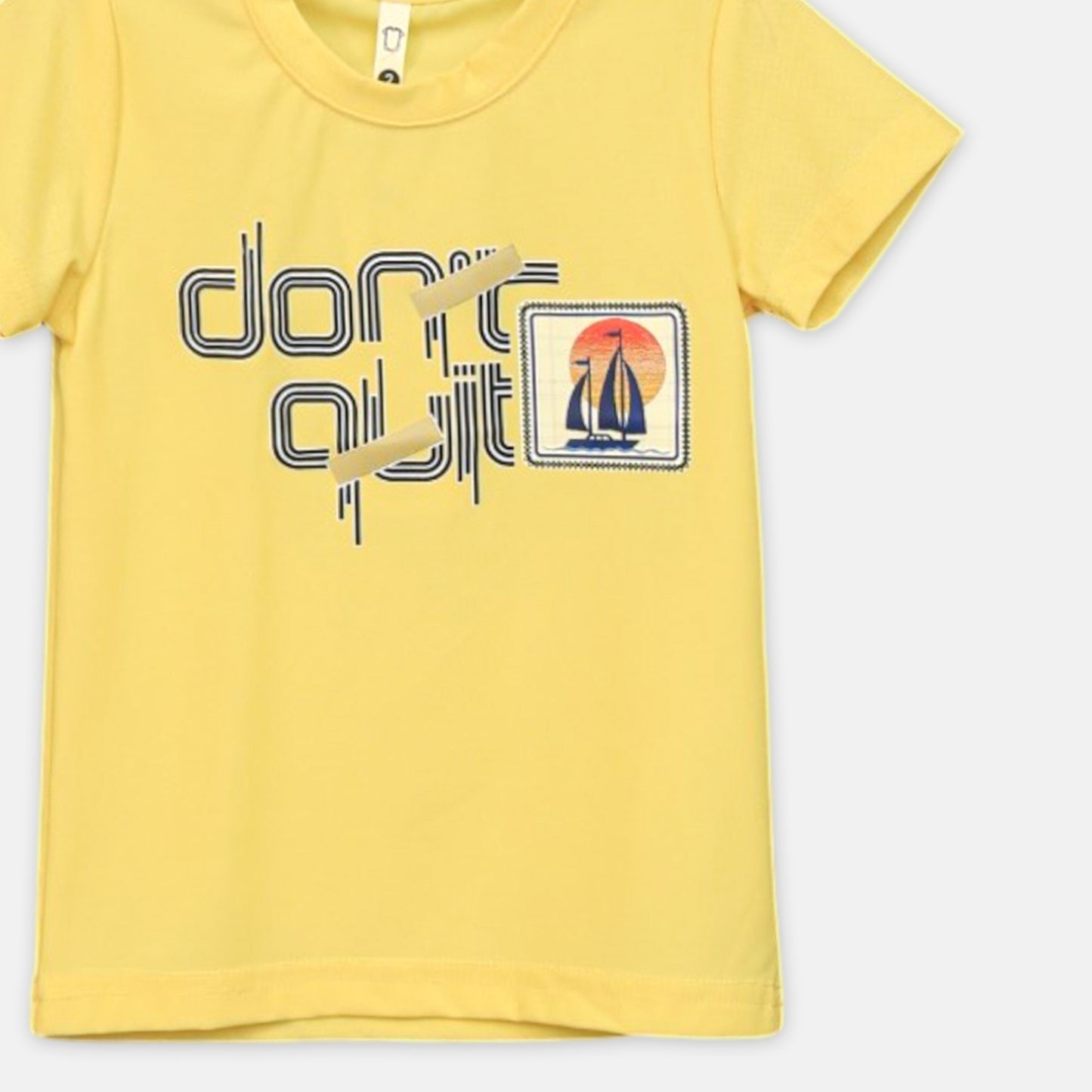 YELLOW DON'T QUIT GRAPHIC TEE