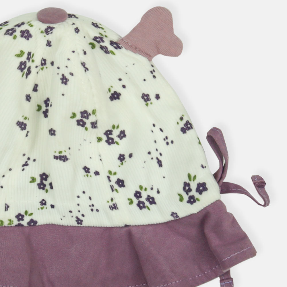 WINTER CAP SIZE: 46-48 CM PURPLE PETAL WINGED