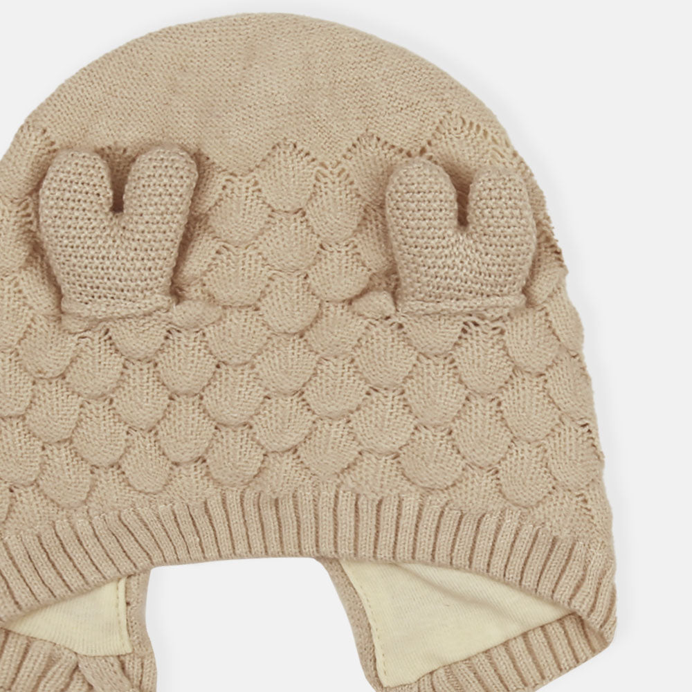 WINTER CAP SIZE: 42-44 CM PASTEL PEBBLE KNIT BEANIE