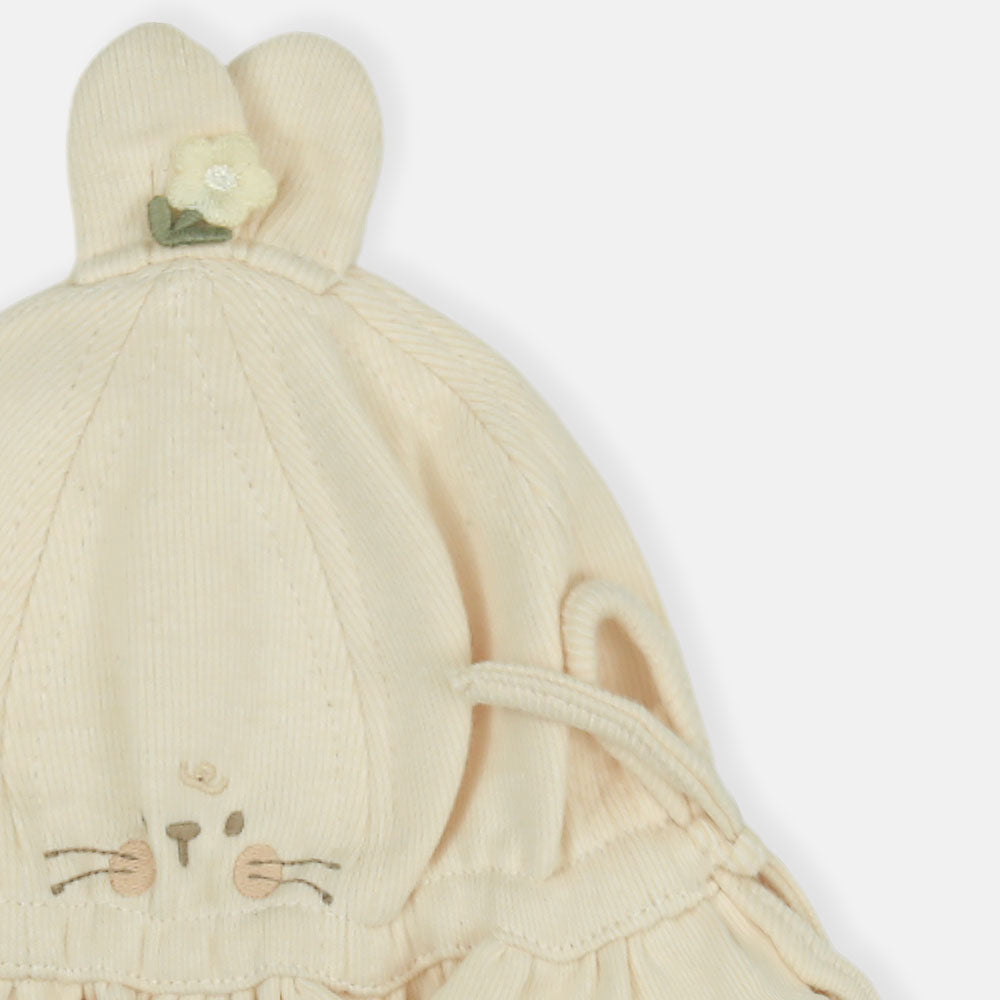 WINTER CAP SIZE: 42-44 CM CREAMY BUNNY RUFFLE
