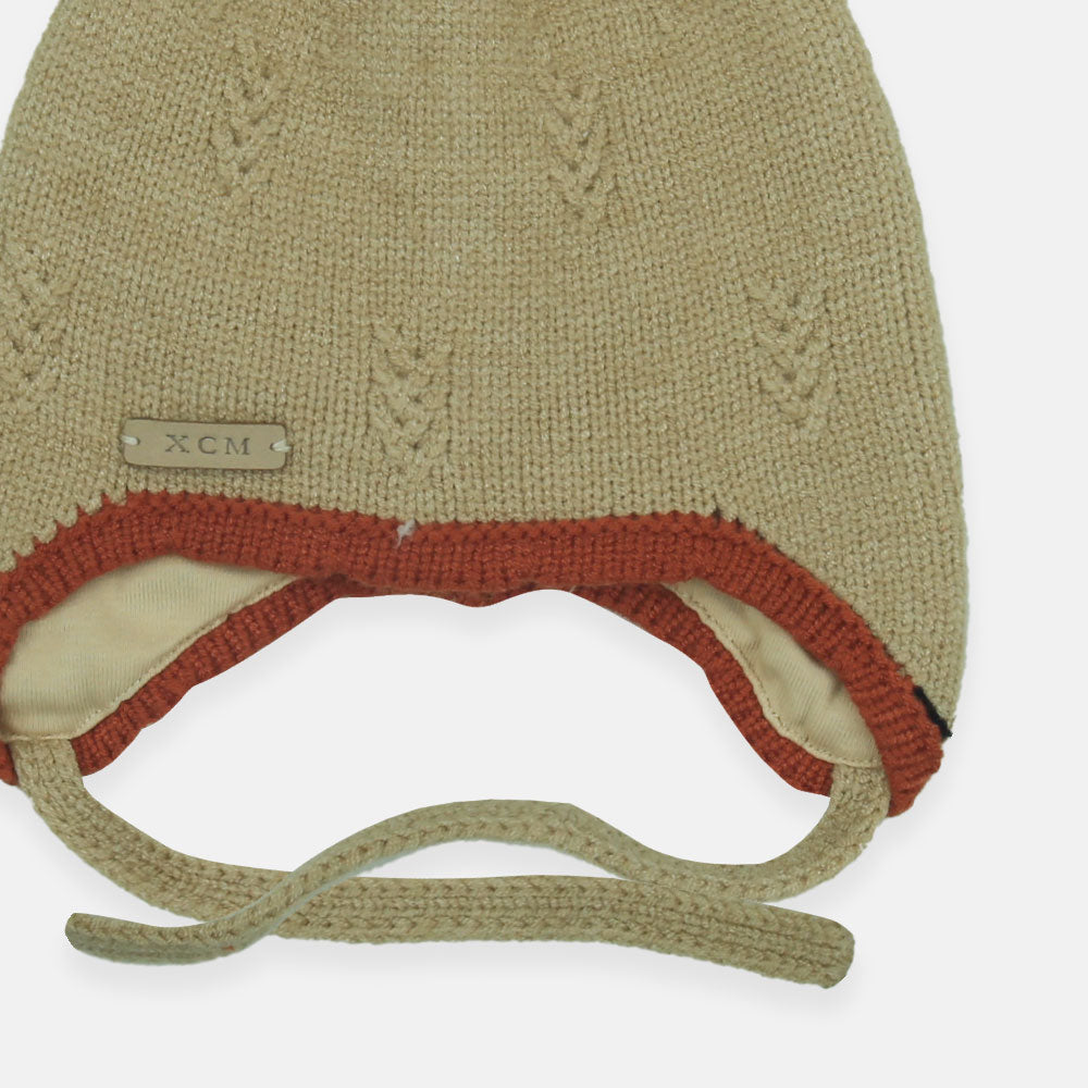 WINTER CAP SIZE: 44-46 CM IVORY BOW KNIT BEANIE